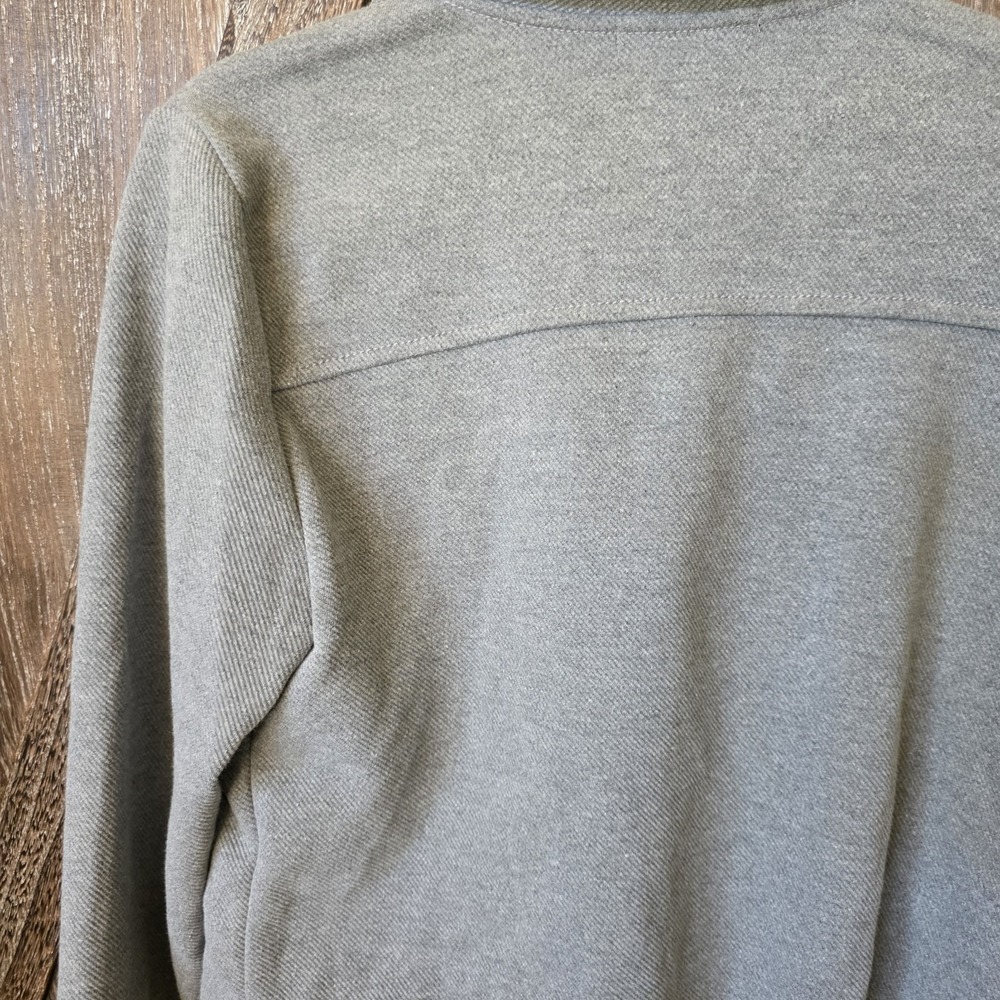 Banana Republic Jacket Women's Size Small Gray Cropped Knit Stretch Snaps - Picture 7 of 7